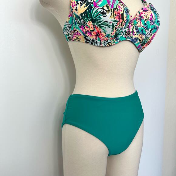 Sweet Secret Swim Underwire Top and High Rise Hipster Bikini Bottom L - Picture 3 of 10